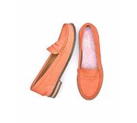 Moshulu 'petrel Suede' Ladies Suede Loafers In Peach Peach 4