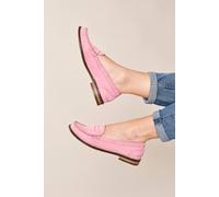 Moshulu 'petrel Suede' Ladies Suede Loafers In Pink Pink 5