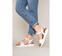 Moshulu 'philly' Cushioned Slingback City Sandals In White White 6.5