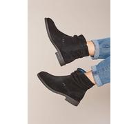 Moshulu 'pipistrelle 3' Ruched Suede Pixie Ankle Boots In Black Black 5