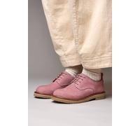 Moshulu 'rafflesia' Scalloped-Edge Leather Derbys In Dusty Pink Dusty Pink 5