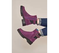 Moshulu 'seamount' Chunky Biker Boot In Plum Plum