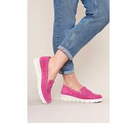 Moshulu 'shearwater' Casual Moccasin Loafer Trainers In Fuchsia Fuchsia 5
