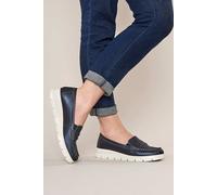 Moshulu 'shearwater' Casual Moccasin Loafer Trainers In Indigo Indigo 5