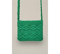 Moshulu 'tay' Cotton Macrame Bag In Emerald Emerald
