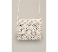 Moshulu 'tay' Cotton Macrame Bag In Off White Off White