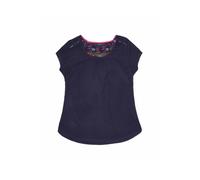 Moshulu 'tranquility' Cap Sleeve Lounge Top In Indigo Indigo S