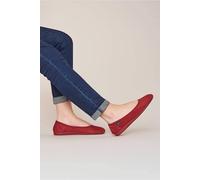 Moshulu Women's 'Banoffee 2' Ballerina Slippers in Light Red | Size: 6.5 Moshulu Light Red 6.5