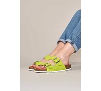Moshulu Women's 'Bavaria Bright' Colourful Cork Footbed Sandals in Light Green | Size: 3