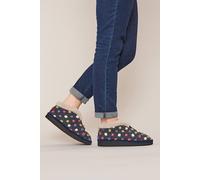 Moshulu Women's 'Bo' Short Spotty Bootie Slippers in Indigo | Size: 3