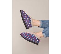 Moshulu Women's 'Bo' Short Spotty Bootie Slippers in Violet | Size: 8