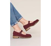 Moshulu Women's Boyce' Flat Mary Jane Style Shoes in Dark Red | Size: 8 Moshulu Dark Red 8