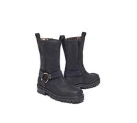 Moshulu Women's 'Firth' Squared Toe Biker Boot in Black | Size: 6.5 Moshulu Black 6.5