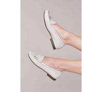 Moshulu Women's 'Italian Dressing' Leather Loafers in White | Size: 7