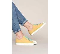 Moshulu Women's 'Marrakech 4' Lace Up Canvas Shoes in Yellow | Size: 4 Moshulu Yellow 4