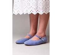 Moshulu Women's 'Mawgan' Squared Toe Ballerina Pump Shoe in Light Blue | Size: 8