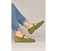 Moshulu Women's 'Mawgan' Squared Toe Ballerina Pump Shoe in Light Green | Size: 6.5