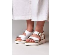 Moshulu Women's 'Perran' Platform 3 strap sandals in White | Size: 6.5 Moshulu White 6.5