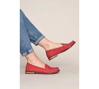 Moshulu Women's 'Petrel Nubuck' Classic Nubuck Penny Loafers in Pink | Size: 5 Moshulu Pink 5