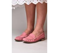 Moshulu Women's 'Petrel Nubuck' Classic Nubuck Penny Loafers in Raspberry | Size: 4