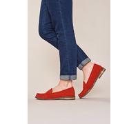 Moshulu Women's 'Petrel Suede' Suede Loafers in Light Red | Size: 5 Moshulu Light Red 5