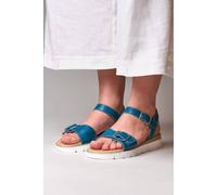 Moshulu Women's 'Philly' Cushioned Slingback City Sandals in Teal | Size: 6 Moshulu Teal 6