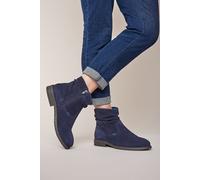 Moshulu Women's 'Pipistrelle 3' Ruched Suede Pixie Ankle Boots in Indigo | Size: 5 Moshulu Indigo 5