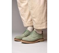 Moshulu Women's 'Rafflesia' Scalloped-edge leather Derbys in Light Green | Size: 7 Moshulu Light Green 7
