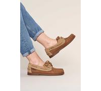 Moshulu Women's 'Salcombe 3' Boat Shoes in Tan | Size: 5 Moshulu Tan 5