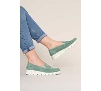 Moshulu Women's 'Shearwater' Casual Moccasin Loafer Trainers in Light Green | Size: 7 Moshulu Light Green 7