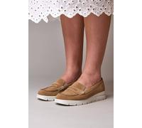 Moshulu Women's 'Shearwater' Casual Moccasin Loafer Trainers in Light Tan | Size: 4 Moshulu Light Tan 4
