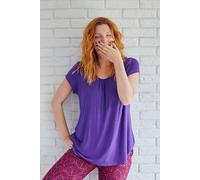 Moshulu Women's 'Tranquility' Cap Sleeve Lounge Top in Purple | Size: Medium Moshulu Purple M