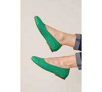 Moshulu Women's 'Vinaigrette 2' Nubuck Ballet Pumps Flat in Emerald | Size: 4