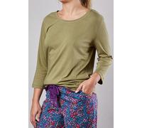 Moshulu Women's 'Wonder 2' Soft Cotton Pyjama Top in Green | Size: Medium Moshulu Green M