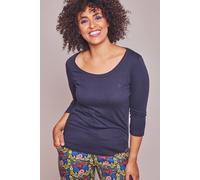 Moshulu 'wonder 2' Soft Cotton Pyjama Top In Indigo Indigo M