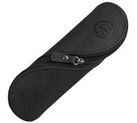 MOSI Genuine Leather Reading Glasses/Pencil Case - Authentic and Unusual Handmade Vintage Gift Pouch (Black)