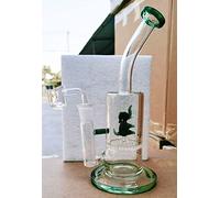 Mosi Mimi Animal Glass Bong Octopus Water Pipes Bongs Thick Honeycomb Perc Pipe Bowl Quartz Banger Recycler Medium Bongs (Green Elephant)
