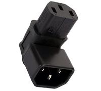 Mosie IEC Male C14 to C13 Right Angled 90 Degree IEC C13 C14Power Adapter PDU Plug