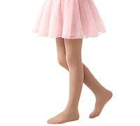 MOSIERRY Ballet Tights Girls-Tan Dance Tights for Girls 2-5 Years, 80 Denier Soft Stretchy Footed Opaque Toddler Tights for Ballet Dance Class Performance, Skin Colour