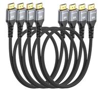 MOSIMLI 8K HDMI Cable 3FT 4-Pack, 48Gbps Ultra High Speed for Neat | Support 8K@60Hz, 4K@120Hz, HDR10+, QMS, CEC, HDCP 2.2/2.3 for TV, Monitor, PC, Laptop, HDMI Switch/Splitter/Hub, KVM...