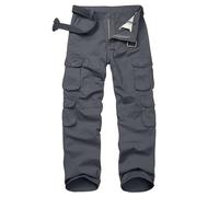 mosingle Mens Cargo Trousers Combat Military Wild Army Rip Stop Tactical Work Casual Pants with 10 Pockets #3316-Charcoal Grey-30
