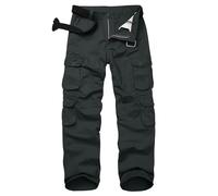 mosingle Mens Cargo Trousers Combat Military Wild Army Rip Stop Tactical Work Casual Pants with 10 Pockets #3316-Storm Grey-38