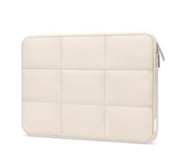 MOSISO 13-14 inch Laptop Case, 13.3 inch Puffy Laptop Sleeve Compatible with MacBook Air 13 13.3 13.6/Pro 13/14, HP, Dell, ASUS, Lenovo, Rectangle Quilted Puffer Computer Bag for Women, Sand