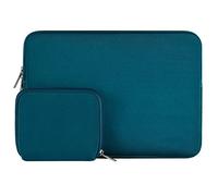 MOSISO 13.3 inch Laptop Case Neoprene Sleeve with Small Bag,Deep Teal | Carrying Case Compatible with MacBook Air/Pro 13/Pro 14/HP/Dell/ASUS 13,Portable,Scratch-resistant,Soft Slim Computer Bag