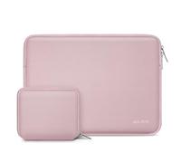 MOSISO 13 inch Laptop Case Neoprene Sleeve with Small Bag,Baby Pink | Carrying Case Compatible with MacBook Neo/Air M5 M4 M3 M2 M1/Pro 13 M2 M1,Portable,Scratch-resistant,Soft Slim Computer Bag