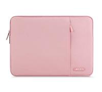 MOSISO 14 inch Laptop Case Compatible with HP Dell ASUS Acer, Pink | Compatible with HP Lenovo Dell ASUS Acer,HP Stream, Polyester Vertical Sleeve Slim Computer Carrying Case with Pocket
