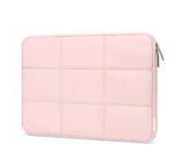 MOSISO 15-15.6 inch Laptop Case, 16 inch Puffy Laptop Sleeve Compatible with MacBook Pro 16 M5 M4 M3 M2 M1, HP, Dell, ASUS, Lenovo, Rectangle Quilted Puffer Computer Bag for Women, Pink
