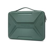 MOSISO 15-16 inch Laptop Hard Case, 15.6 inch Laptop Sleeve Waterproof Shockproof Computer Bag Compatible with MacBook HP Dell,Artistic Geometric EVA Carrying Case Hard Shell with Handle,Antique Green