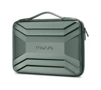 MOSISO 15-16 inch Laptop Hard Case, 15.6 inch Waterproof Shockproof Computer Bag Compatible with MacBook HP Dell, Symmetrical Trapezoid EVA Carrying Laptop Sleeve Hard Shell with Handle, Antique Green