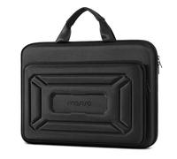 MOSISO 15.6 inch Laptop Hard Case, Waterproof Shockproof Computer Bag,Black | Compatible with MacBook HP Dell Lenovo Asus, 15-16 inch Geometric Splicing Carrying Sleeve Bag with Handle&Raised Pocket